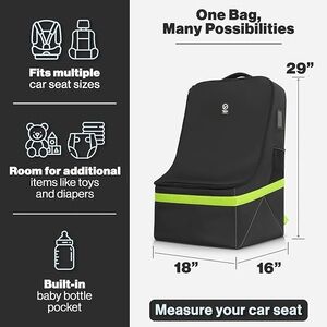Black and Green Car Seat Bag by Volkgo